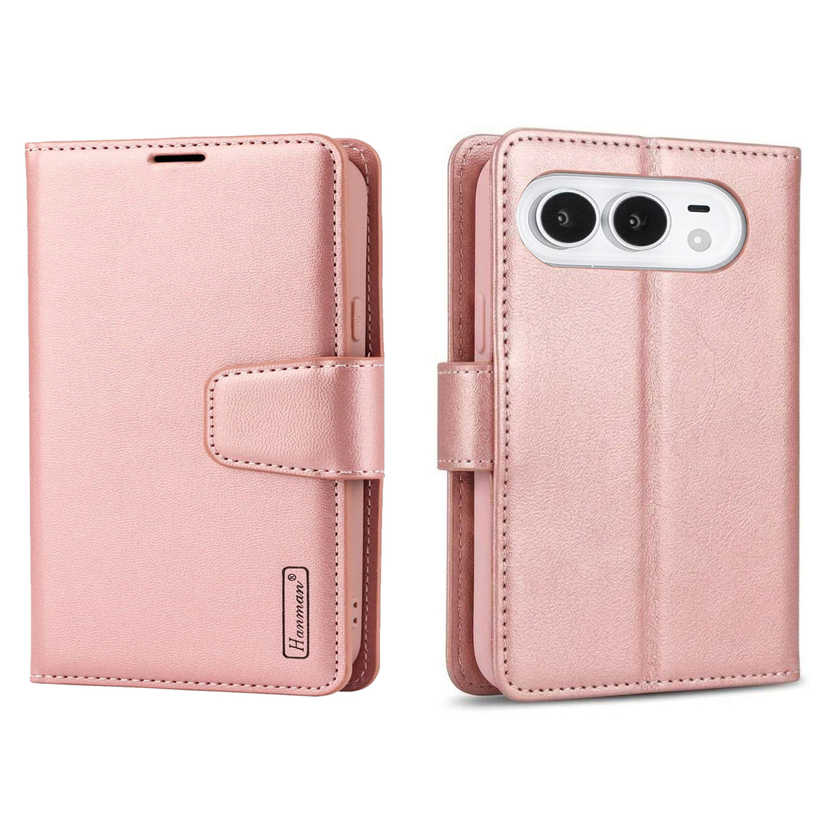 For Apple iPhone 18 17 Pro Max Air Duo Hanman Wallet Case Flip Leather Card Slots Magnetic Stand Cover