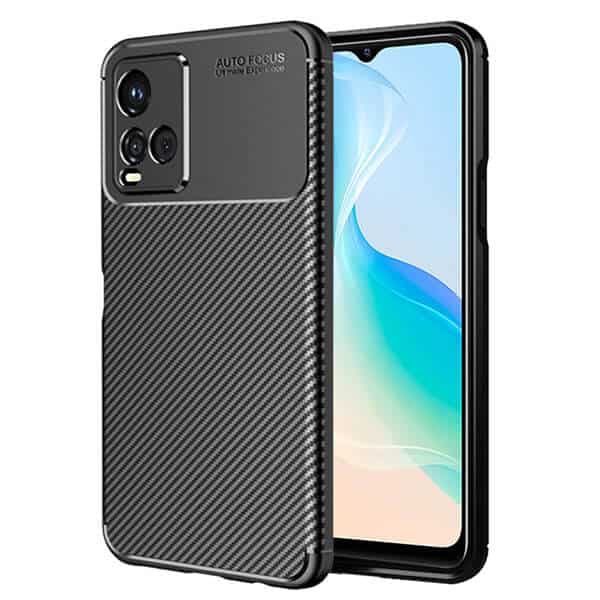 Vivo Y33S Case Shockproof Heavy Duty Rugged Anti Knock Back Cover (Black)