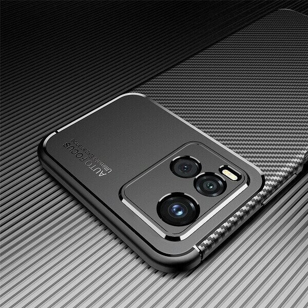 Vivo Y33S Case Shockproof Heavy Duty Rugged Anti Knock Back Cover (Black)