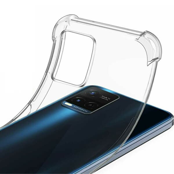 Vivo Y33S Clear Case Shockproof Tough Soft Gel Clear Transparent Air Cushion Cover (Transparent)