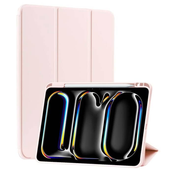 For Apple iPad Pro 11 (2024) Pencil Holder Case, Folio Leather Stand Smart Cover