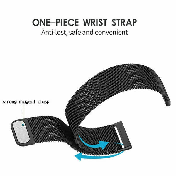 Samsung Galaxy Watch 5 40mm 44mm /Watch 5 Pro 45mm Replacement Wristband, Adjustable Stainless Steel Milanese Wrist Band Strap Loop For Women Men Unisex