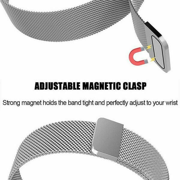 Samsung Galaxy Watch 5 40mm 44mm /Watch 5 Pro 45mm Replacement Wristband, Adjustable Stainless Steel Milanese Wrist Band Strap Loop For Women Men Unisex
