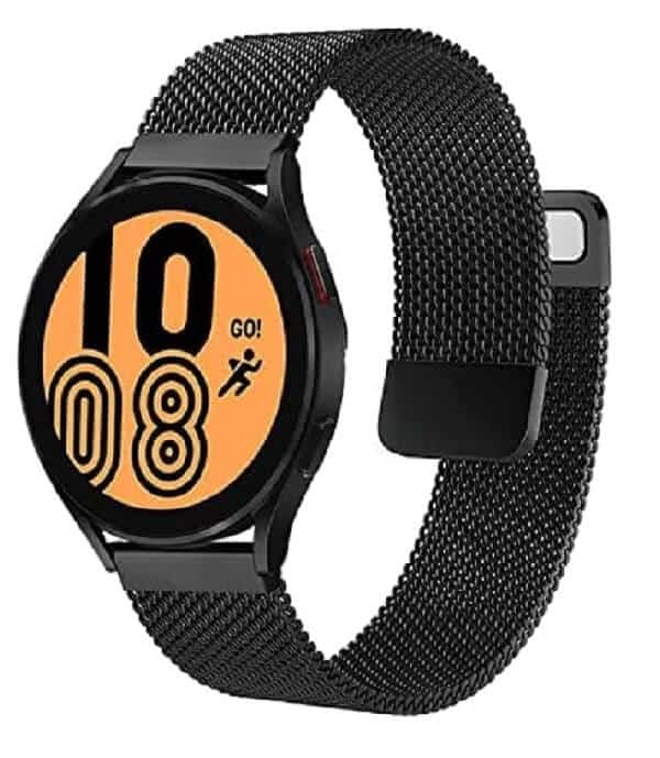 Samsung Galaxy Watch 4 40mm 44mm /Classic 42mm 46mm Wristband, Adjustable Stainless Steel Milanese Strap Loop