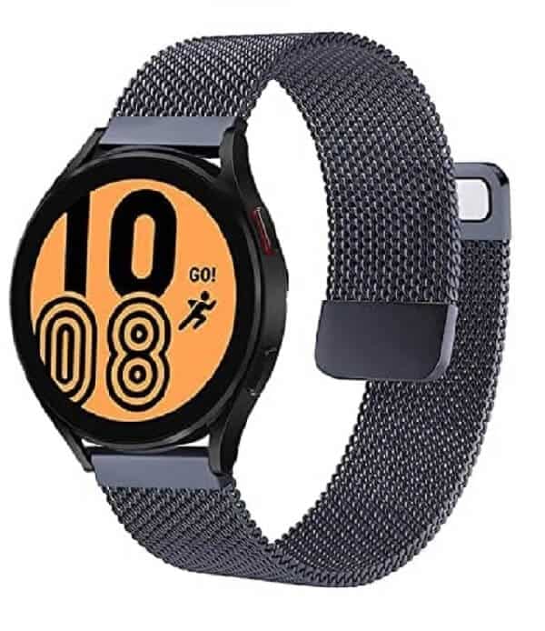 Samsung Galaxy Watch 4 40mm 44mm /Classic 42mm 46mm Wristband, Adjustable Stainless Steel Milanese Strap Loop
