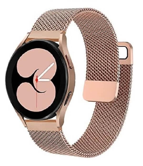 Samsung Galaxy Watch 4 40mm 44mm /Classic 42mm 46mm Wristband, Adjustable Stainless Steel Milanese Strap Loop