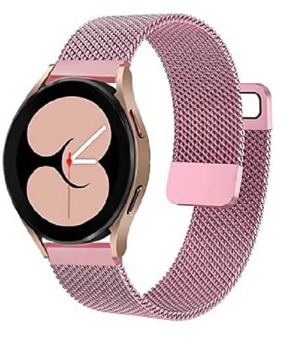 Samsung Galaxy Watch 4 40mm 44mm /Classic 42mm 46mm Wristband, Adjustable Stainless Steel Milanese Strap Loop