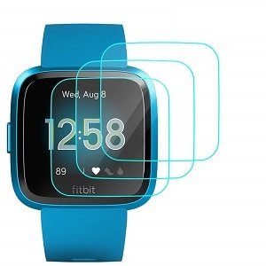 [2 PACK] Fitbit Versa Lite Tempered Glass Screen Protector Film Guard