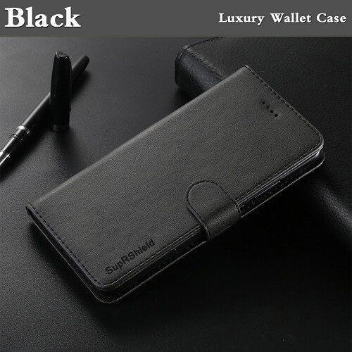 Telstra Essential Pro 2 SupRShield Wallet Leather Card Holder Flip Protective Shockproof Case Cover (Black)