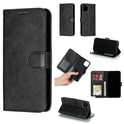 Telstra Essential Pro 2 SupRShield Wallet Leather Card Holder Flip Protective Shockproof Case Cover (Black)