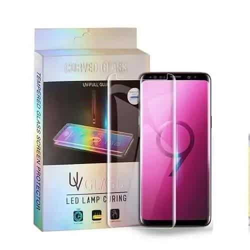 (1Pack) For Samsung Galaxy S9 |S9+ /S9 Plus UV Liquid Gel Full Coverage Tempered Glass Screen Protector (Clear)