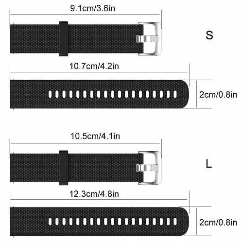 Replacement Silicone Wristband Sports Style Adjustable Wrist Bands For Garmin Forerunner 245 Music (Black)