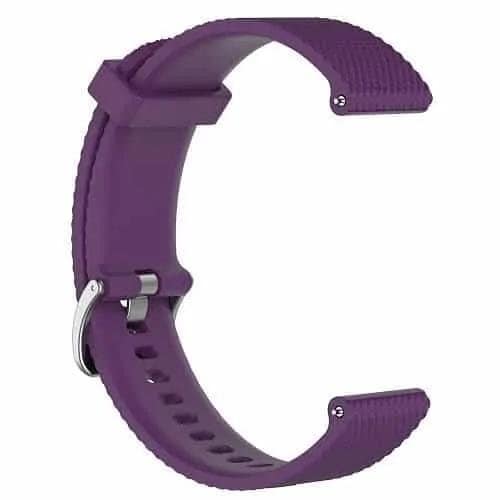 Replacement Silicone Wristband Sports Style Adjustable Wrist Bands For Garmin Forerunner 245 Music (Purple)