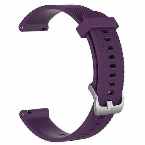 Replacement Silicone Wristband Sports Style Adjustable Wrist Bands For Garmin Forerunner 245 Music (Purple)