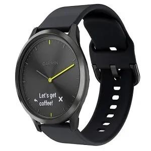 Garmin Vivomove HR Silicone Wristband Adjustable Silicone Rubber Watch Band Kit (Black)