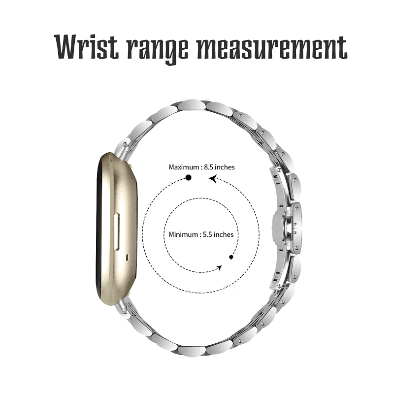 For Fitbit Versa 4 Versa 3 Sense 1 Sense 2 Smart Watch Replacement Wristband Stainless Steel Metal Replacement Strap Loop Bracelet For Women Men