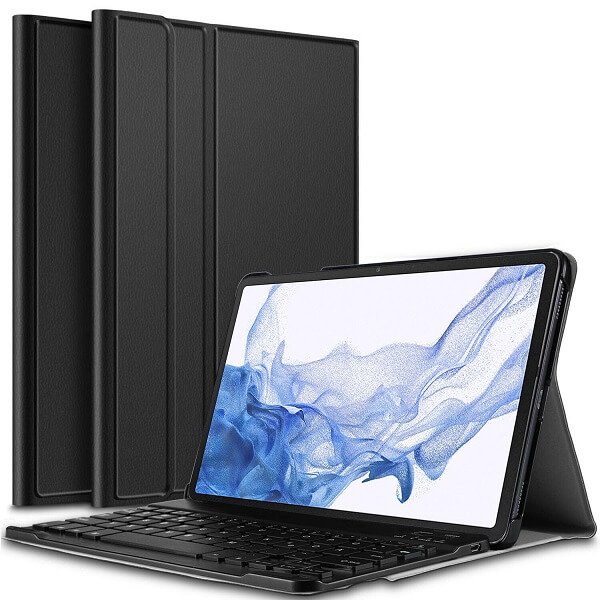 With Pencil Holder Samsung Galaxy Tab S8 11.0 X700X706 Detachable Wireless Bluetooth Keyboard Case, Lightweight Protective Slim Folio Leather Smart Cover