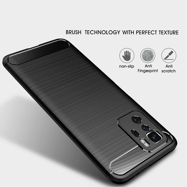 For Xiaomi Redmi Note 10 Pro 4G SupRShield Case Shockproof Heavy Duty Rugged Anti Knock Back Cover (Black)