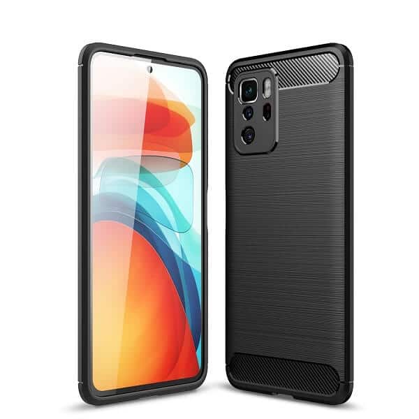 Xiaomi Redmi Note 10 Pro 4G Case Shockproof Heavy Duty Rugged Anti Knock Back Cover (Black)