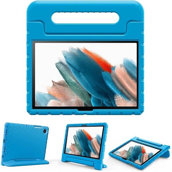 Samsung Galaxy Tab A8 Kids Case Shockproof Kickstand Cover (Blue)