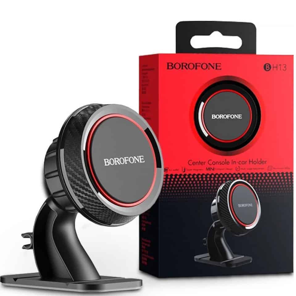 Borofone BH13 Center Console Journey Series Stick On Dashboard Magnetic Car Mount Mobile Phone Holder For iPhone/Samsung/Google/Oppo/Nokia/Motorola