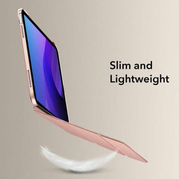 For Apple iPad mini 12345 Folio Smart Leather Magnetic Stand Case Cover (Rose Gold)