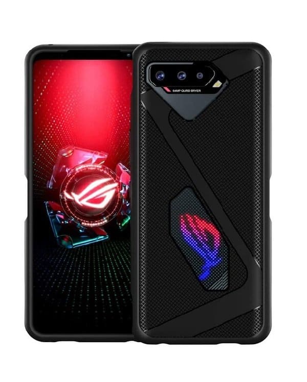 Asus Rog Phone 5 Case Heat Dissipation Silicone TPU Ultra Slim Thin Cover Scratch Resistant Shockproof Cover (Black)