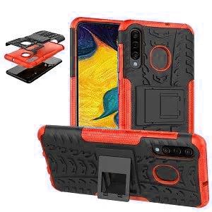 Samsung Galaxy A30 Heavy Duty Tough Shockproof Rugged Case Cover (red)