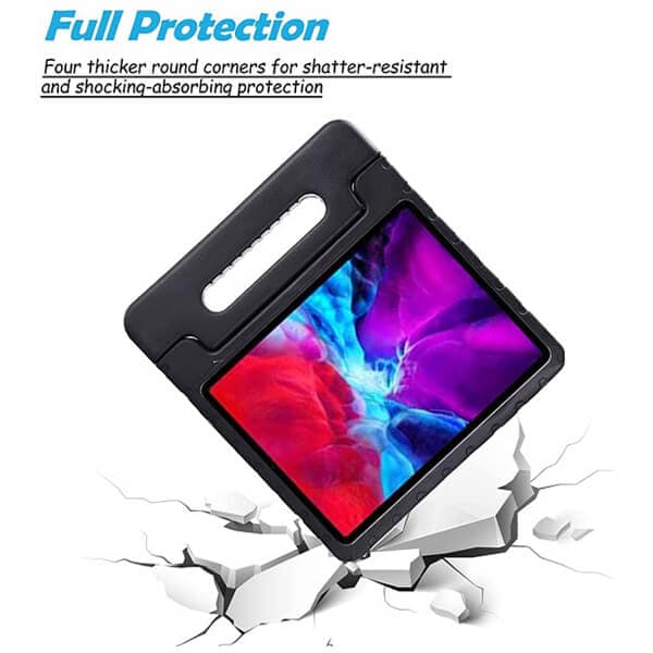 For Apple iPad Air 11 2024 Kids Eva Case, Kickstand Shockproof Heavy Duty Protective Stand Cover
