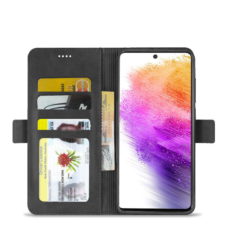 For Samsung Galaxy A73 5G SupRShield Wallet Leather Card Holder Flip Protective Shockproof Magnetic Case Cover