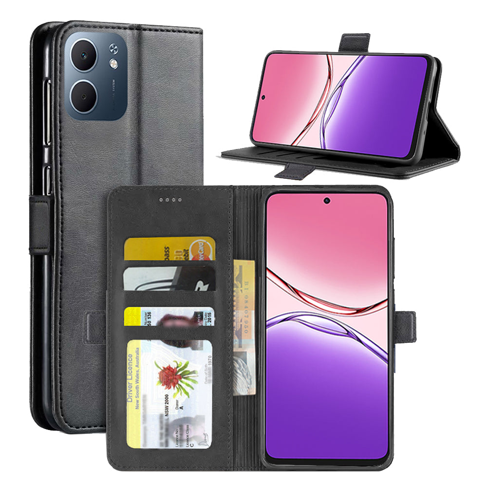 For Oppo A5X 4G/5G SupRShield Case Leather Card Holder Wallet Flip Cover
