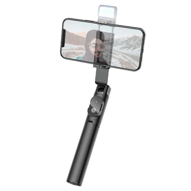 Borofone BY8 Wireless Remote Control Selfie Stick Tripod With Light Desktop Stand Portable Stretchable Mobile Phone Holder For All iPhone & Android