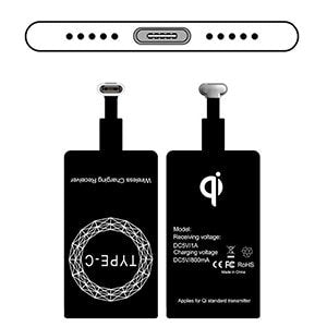 Type C Universal Qi Wireless Charger Receiver Charging Adapter Pad Coil For Andriod (USB-Type C)