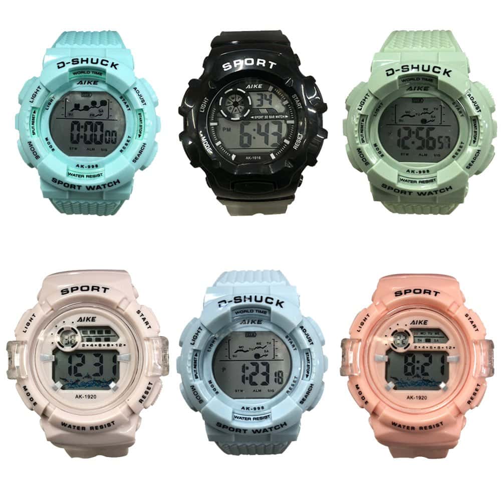 Aike D-Shuck Multifunctional Electronic Waterproof Alarm Clock Sport Watch for Kids, Ideal choice for Gifts