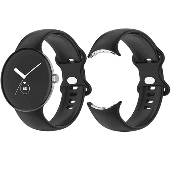 For Google Pixel Watch /Watch 2 Replacement Adjustable Soft Silicone Strap Watch Band Straps Quick Release Wristband
