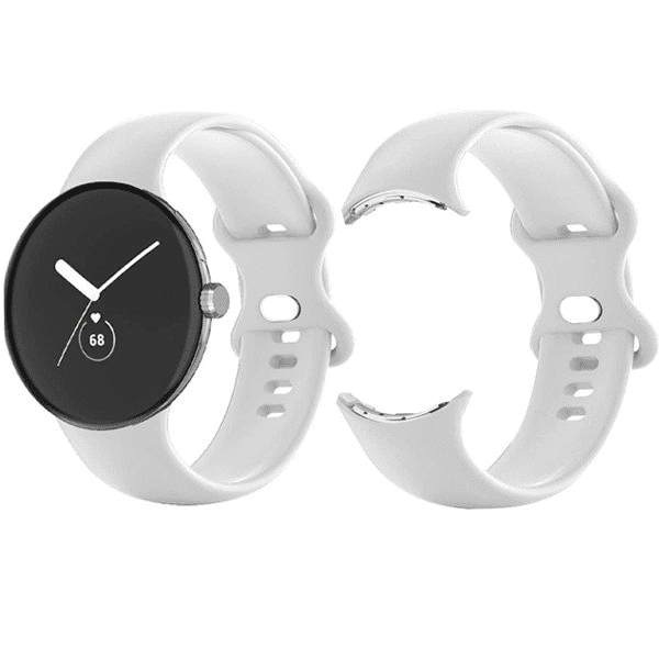 For Google Pixel Watch /Watch 2 Replacement Adjustable Soft Silicone Strap Watch Band Straps Quick Release Wristband