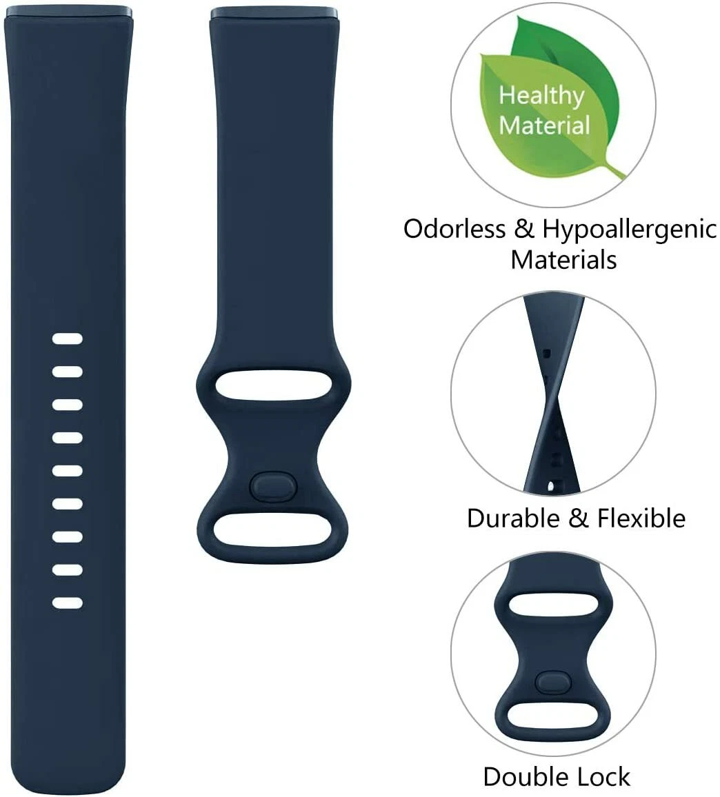 Fitbit Sense /Versa 4 3 2 Band Silicone Strap Adjustable Wristband Replacement Sports Bands For Men /Women