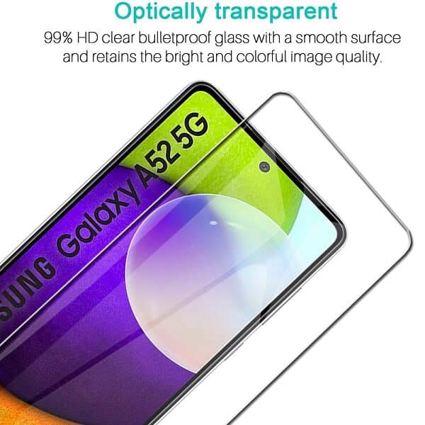 [2 Pack] Samsung Galaxy A52 Full Coverage Tempered Glass Screen Protector Film Guard (Clear)