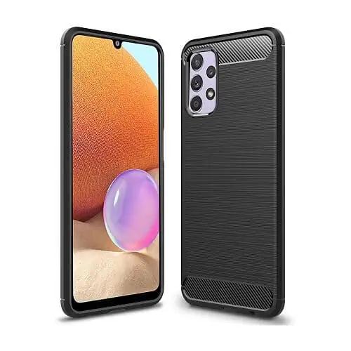 Samsung Galaxy A32 4G Case Shockproof Heavy Duty Rugged Anti Knock Back Cover (Black)
