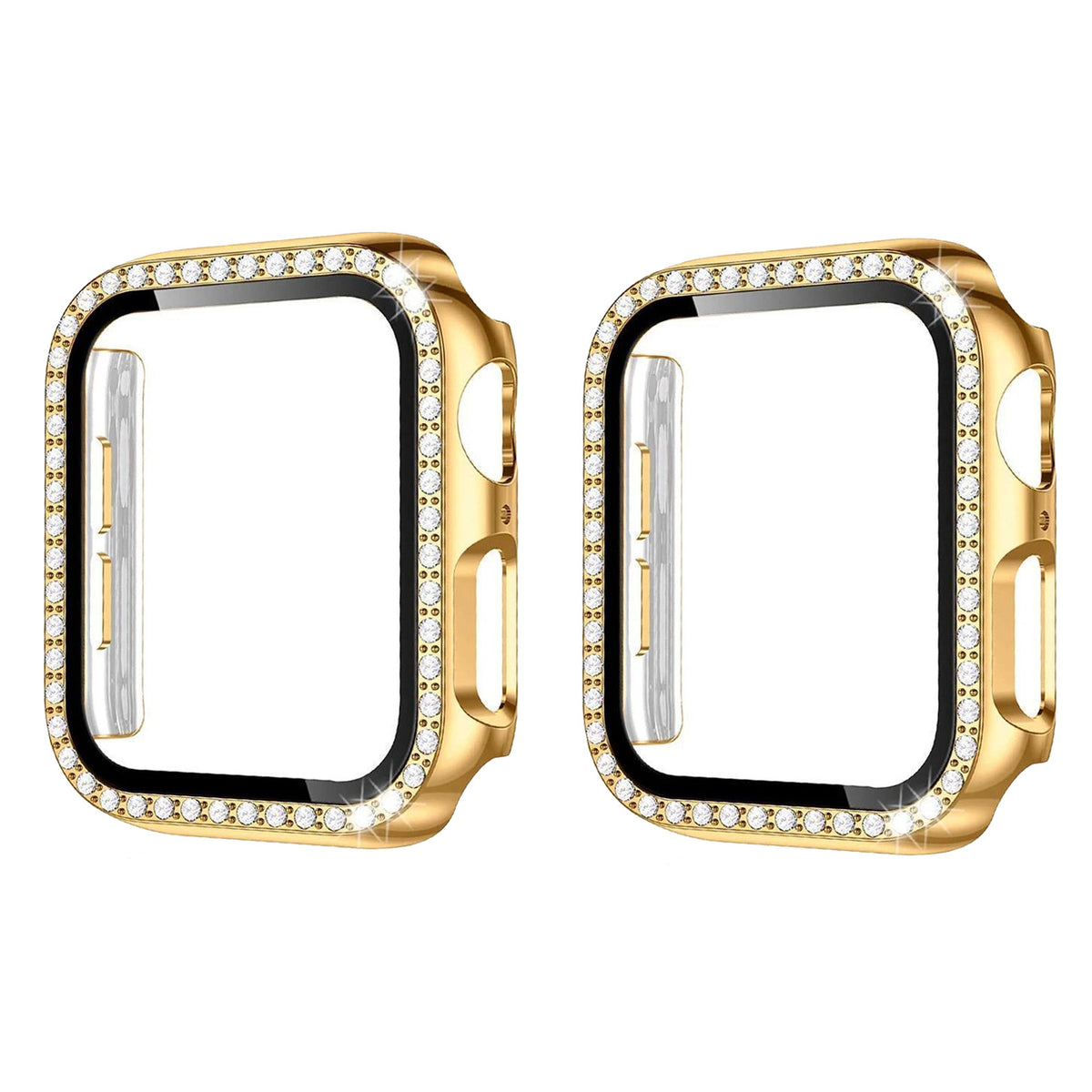 For Apple Watch 12/11/10 42MM 46MM Hard Case iWatch  Dimond Gel Case With Built-In Screen Protector