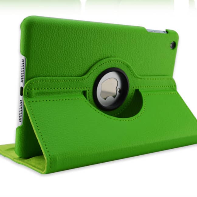 Apple iPad Mini 1/2/3 360 Degree Rotating Smart Leather Stand Case Cover (Green)