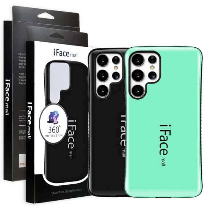 iFace Case For Samsung Galaxy S22 S22+Plus S22 Ultra Slimming Drop Proof Shockproof Hard Silicone Back Cover (Mint)