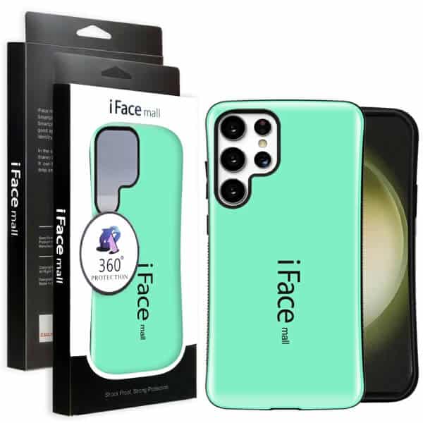 iFace Case For Samsung Galaxy S23 S23+Plus S23 Ultra Slimming Drop Proof Shockproof Hard Silicone Back Cover (Mint)