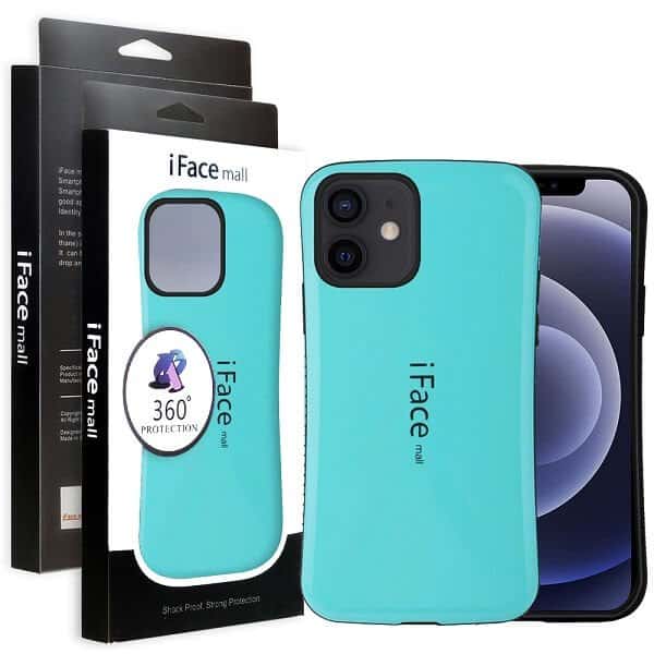 iFace Case For iPhone 12 /12 Pro/12 Pro Max Slimming Drop Proof Shockproof Hard Silicone Back Cover (Black)
