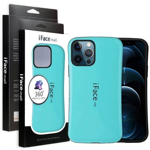 iFace Case For iPhone 12 12 Pro Slimming Drop Proof Shockproof Hard Silicone Back Cover (Mint)