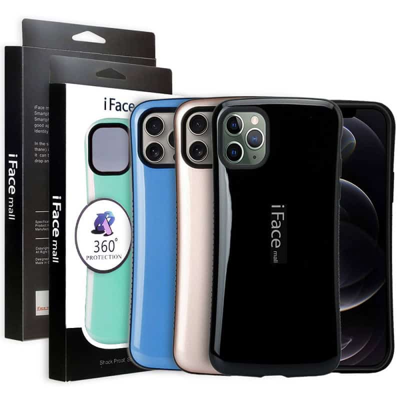 iFace Case For iPhone 12 12 Pro12 Pro Max Slimming Drop Proof Shockproof Hard Silicone Back Cover (Black)