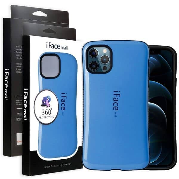 iFace Case For iPhone 12 12 Pro12 Pro Max Slimming Drop Proof Shockproof Hard Silicone Back Cover (Blue)