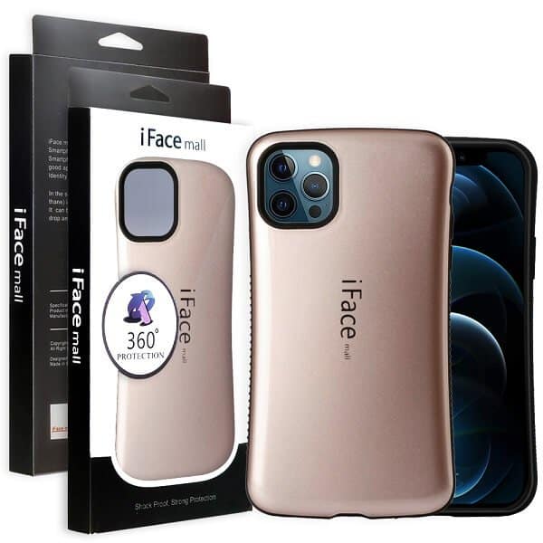 iFace Case For iPhone 12 12 Pro12 Pro Max Slimming Drop Proof Shockproof Hard Silicone Back Cover (Rose Gold)