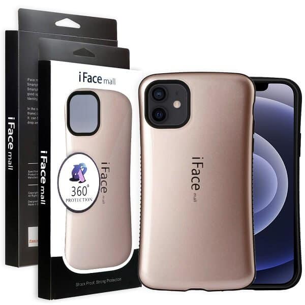 iFace Case For iPhone 12 /12 Pro/12 Pro Max Slimming Drop Proof Shockproof Hard Silicone Back Cover (Black)