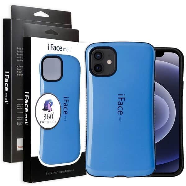 iFace Case For iPhone 12 /12 Pro/12 Pro Max Slimming Drop Proof Shockproof Hard Silicone Back Cover (Black)